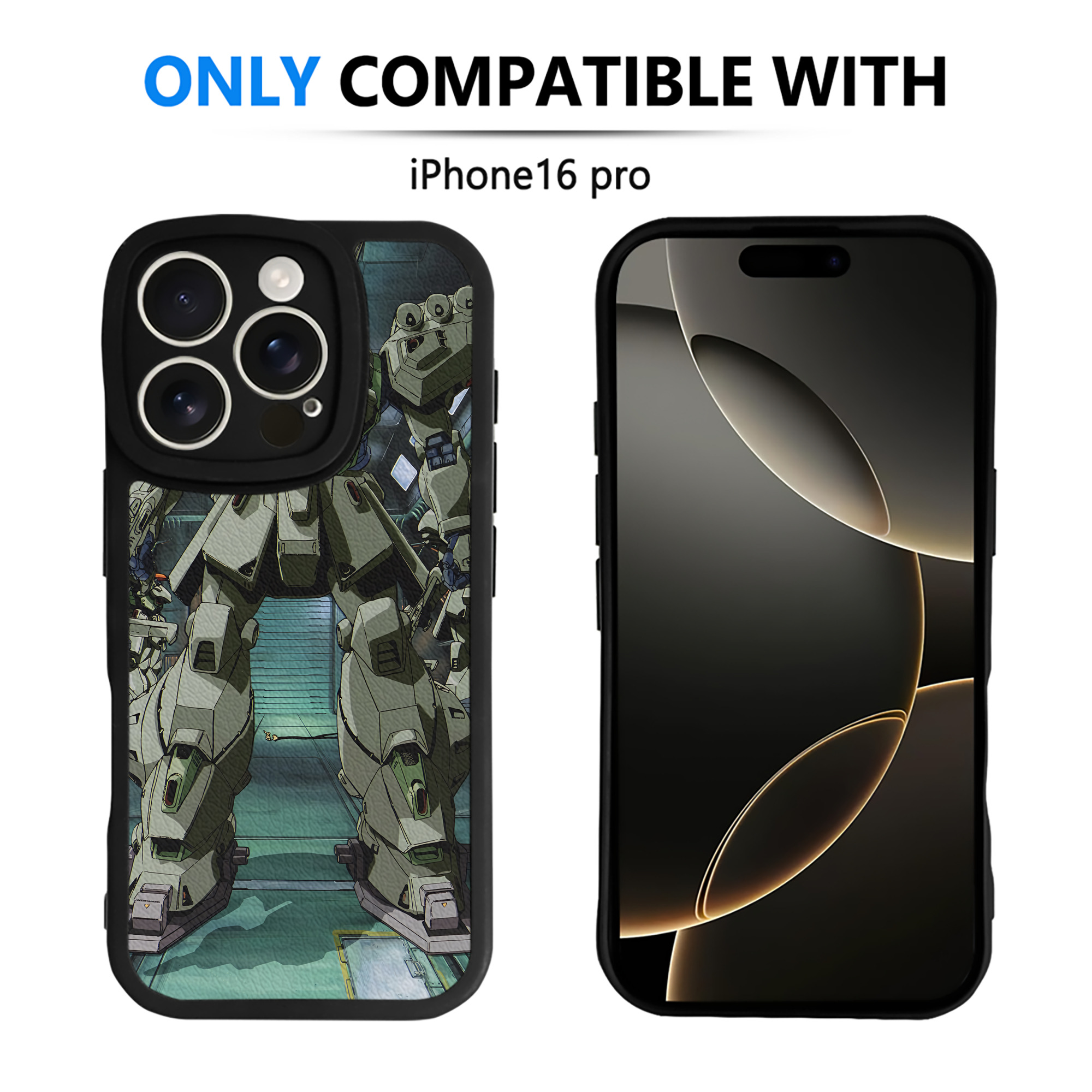 （画像用） 機動戦士ガンダム Mobile Suit Gundam 【iPhone 16シリーズ対応】シリコンスマホケース（レザー調） 材質：シリコン